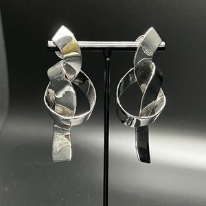 Silver Knot Earrings
